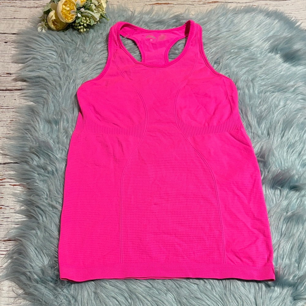 Zyia Active Hot Pink Copper Charged Tank Top sz XS